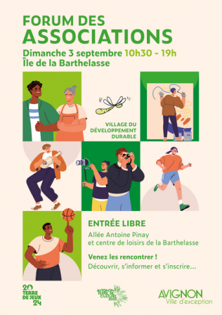 Affiche forum des Associations 2023 à Avignon